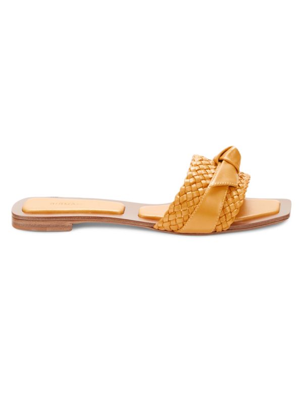 Alexandre Birman Clarita Woven Leather Flat Sandals